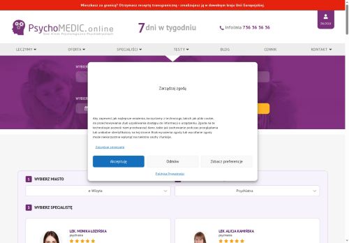 NZOZ PSYCHOMEDIC.PL KLINIKA PSYCHOLOGICZNO-PSYCHIATRYCZNA Michał Niewiński